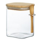 Pote hermético vidro/bambu liege 950ml pote208