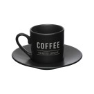 Jogo xícaras café manhattan coffee preta c/12pçs 80ml jgxc069/pt