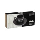 Jogo xícaras café manhattan coffee preta c/12pçs 80ml jgxc069/pt