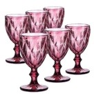 Jogo taça dimond rosa c/6pçs diamond 340ml 88041