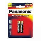 Pilha aaa panasonic lr03xab power alcalina cartela c/2pçs